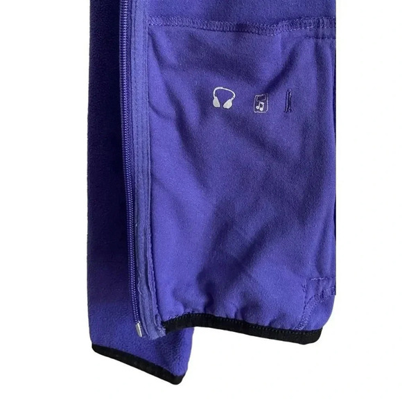Calvin Klein Full Zip Fleece Jacket Small Purple Pockets Running Lightweight - Picture 5 of 6